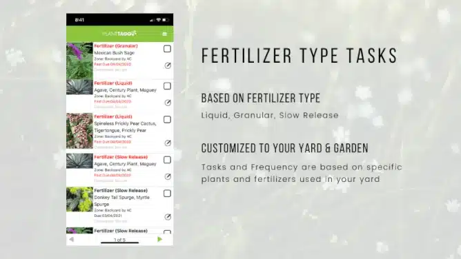 Fertilizer Type - Care Tasks in PlantTAGG
